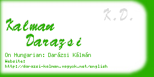 kalman darazsi business card