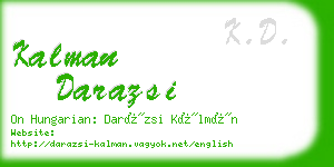 kalman darazsi business card